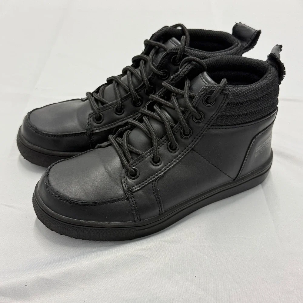 Skechers Skech-Tex Waterproof Kids Boots Black Sneakers 91962L Size 1